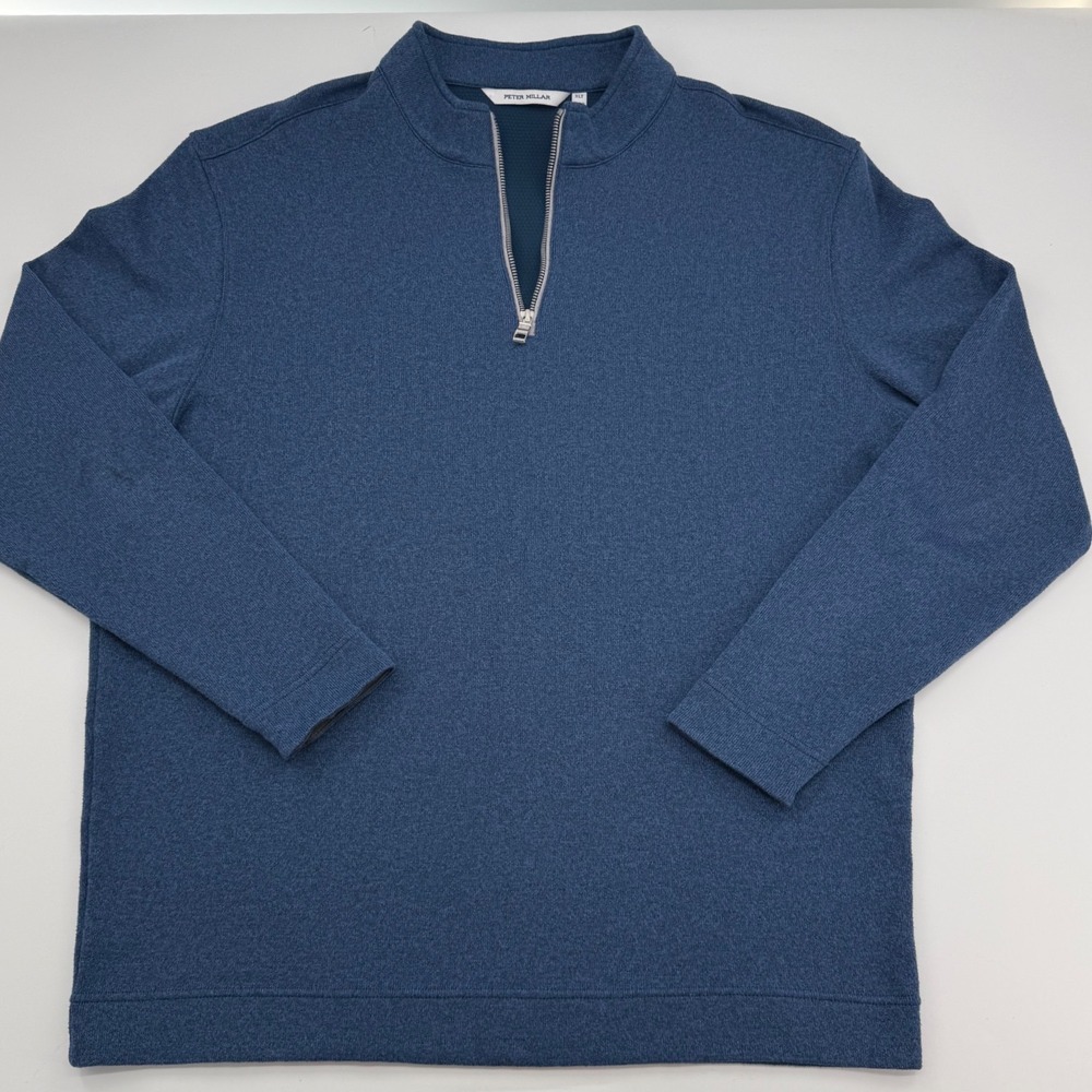 Peter Millar Quarter Zip Pullover XLT Heathered Knit Golf Country Club Old Money